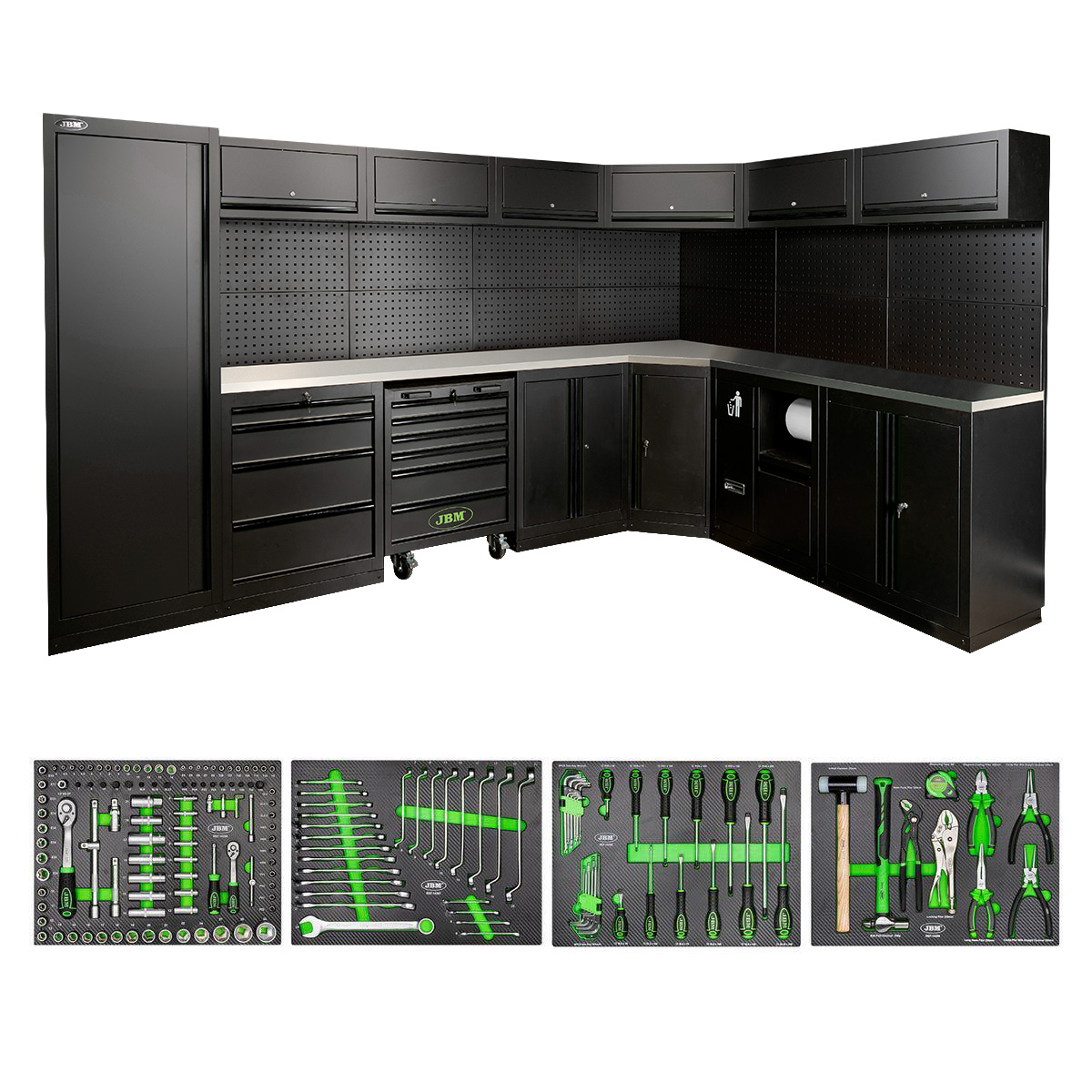 SET DI MOBILI MODULARI (43 PEZZI) - NERO