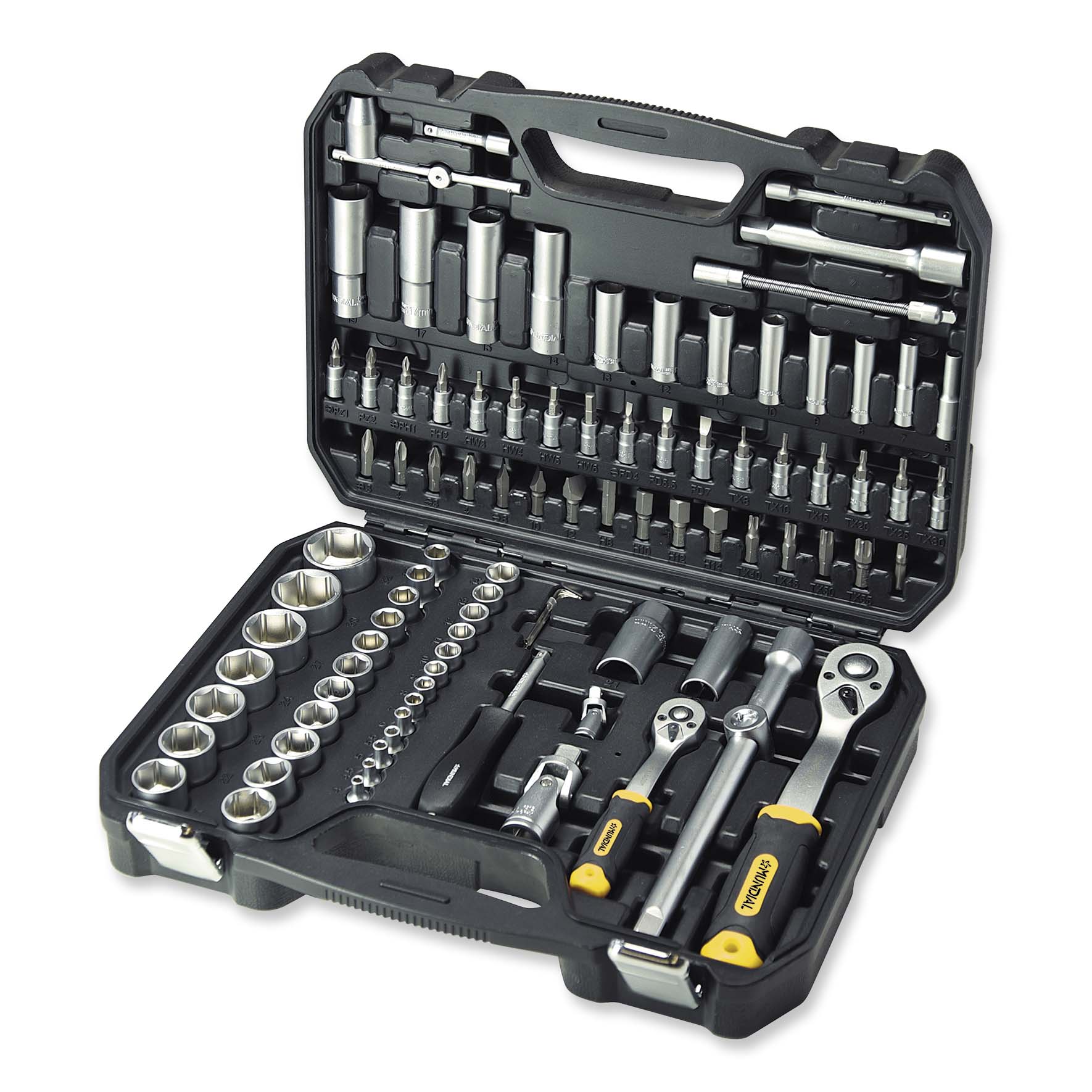 Valigetta 94 bussole e accessori 1/4″ – 1/2″