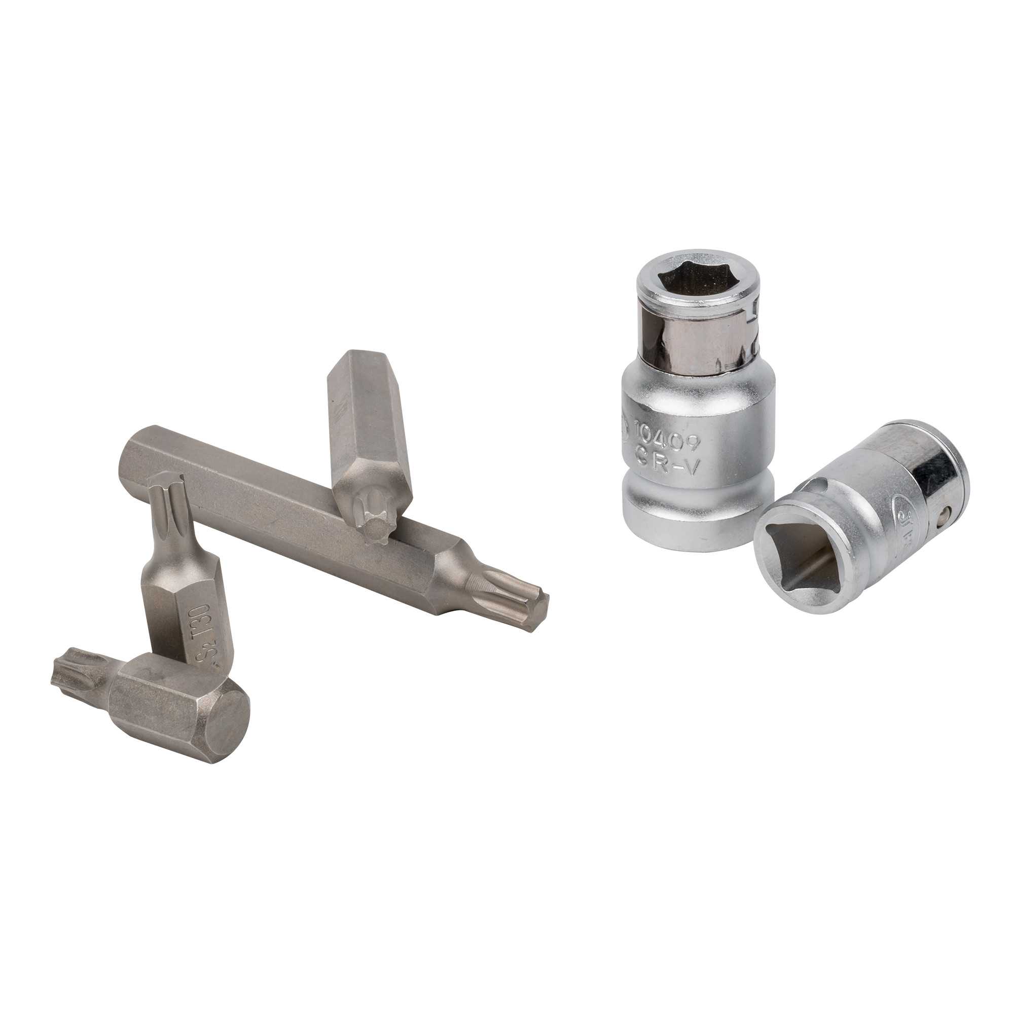 VALIGETTA DI 42 PEZZI CON INSERTI ESAGONALI, A 12 CANTI E TORX 1/2" E 3/8" - immagine 2