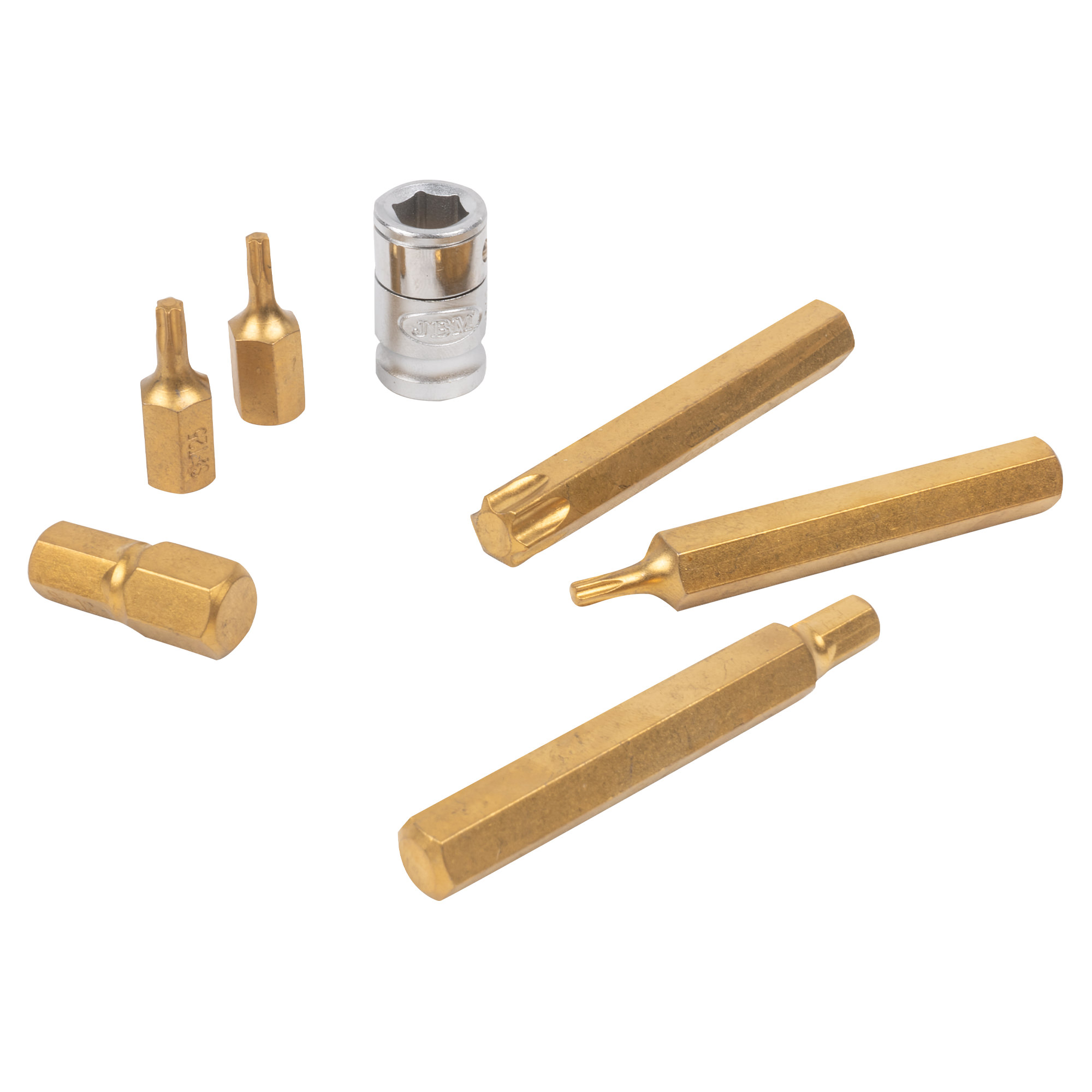 VALIGETTA DI 55 PEZZI CON INSERTI ESAGONALI, A 12 CANTI E TORX E ADATTATORI 1/2" E 3/8" - immagine 2