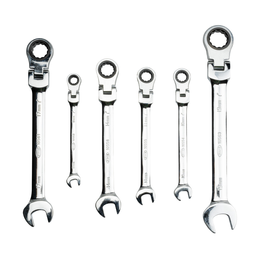 SET DI 7 CHIAVI COMBINATE ARTICOLATE CON CRICCHETTO - immagine 2
